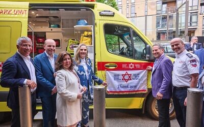 Israel's First Lady Michal Herzog at dedication of MDA UK's first ambulance museum. Monday April 27th 2026