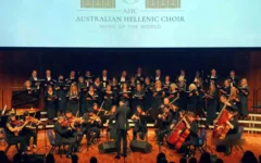 Screenshot from video of the Australian Hellenic Choir during a concert in Sydney, 2025. Photo: Youtube