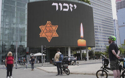 Israelis observe a two-minute to mark Yom HaShoah. Photo: X