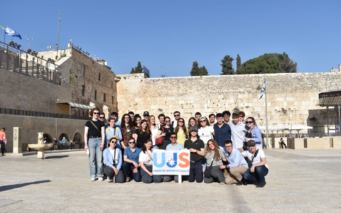 UJS Leadership Fellows at the Kotel in 2024