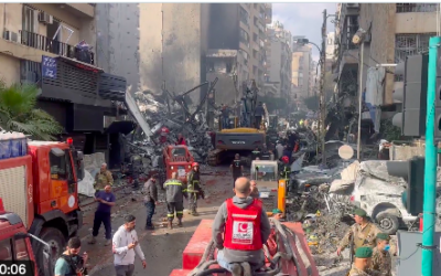 Israeli strikes in Beirut, Lebanon  
Pic X