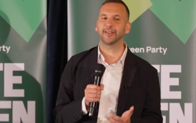 Zack Polanski speaks at Greens local election launch
