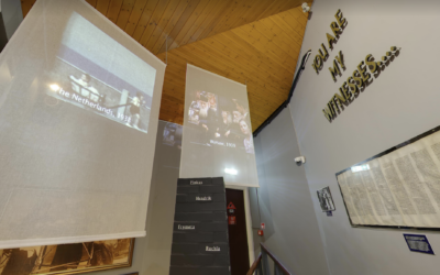 Visitors can explore the National Holocaust Museum’s exhibitions online through an immersive virtual tour experience. Credit: National Holocaust Museum virtual tour