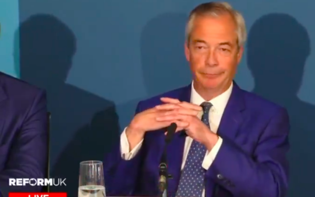 Nigel Farage makes claims about police and CST at Reform UK press conference