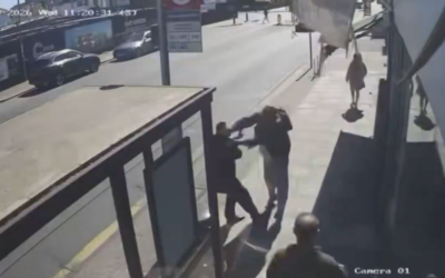 CCTV footage of the stabbing in Golders Green