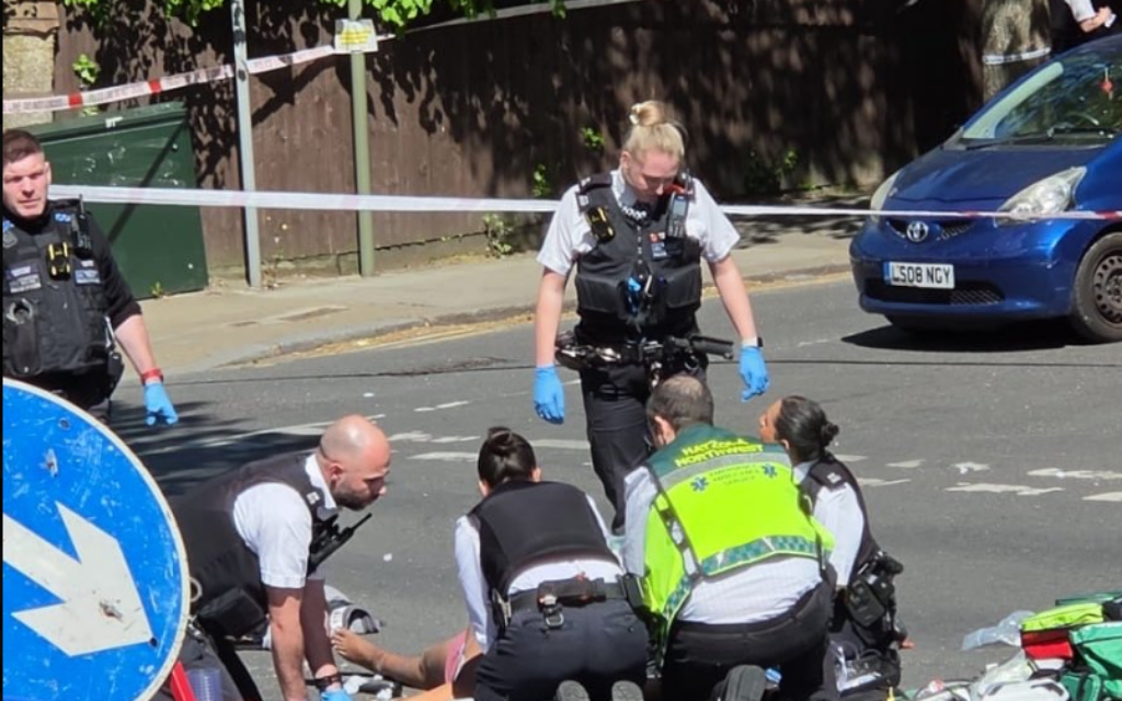 Footage of the attack in Golders Green