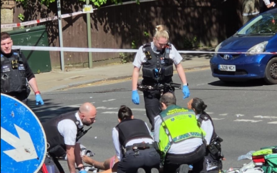Footage of the attack in Golders Green