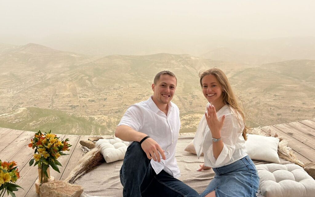 Tali Dee and Ariel Rosenfeld celebrate their engagement, announced three years after the April 2023 terror attack.