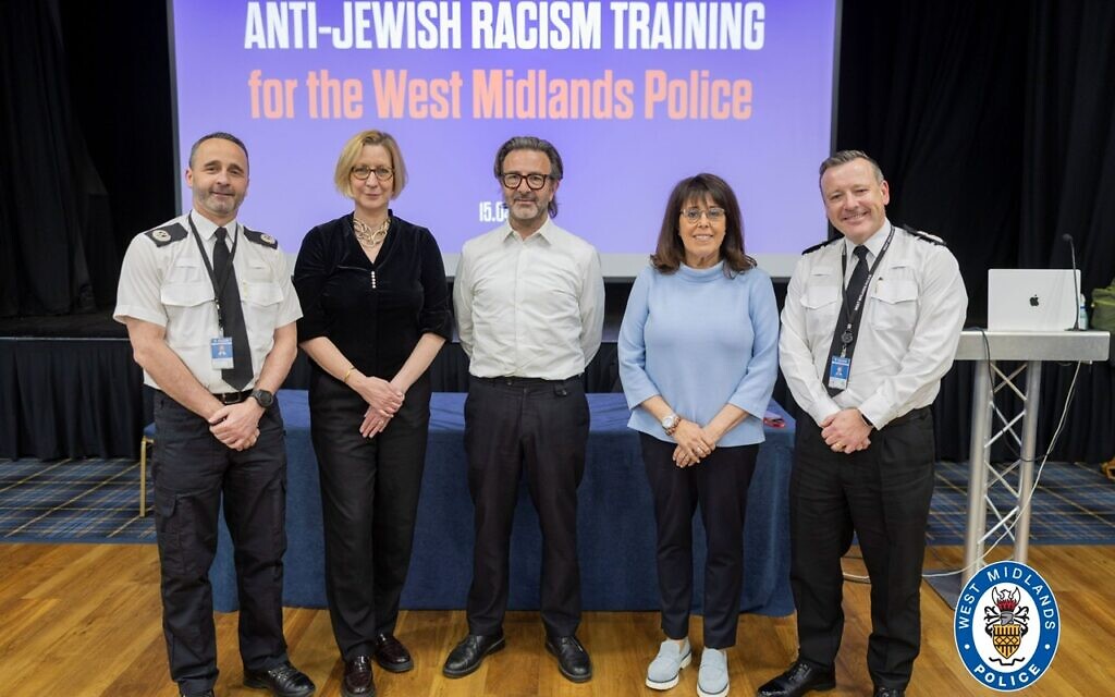 With Acting Chief Constable Scott Green (right) are Assistant Chief Constable Andrew Parsons, Prof Umbach, Marc Cave and Carol Laser