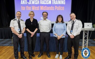 With Acting Chief Constable Scott Green (right) are Assistant Chief Constable Andrew Parsons, Prof Umbach, Marc Cave and Carol Laser