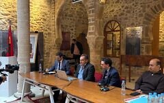 Panel discussion at Bayt Dakira in Essaouira during the regional Holocaust education conference, bringing together educators from across the MENA region Panel discussion at Bayt Dakira in Essaouira during the regional Holocaust education conference, bringing together educators from across the MENA region