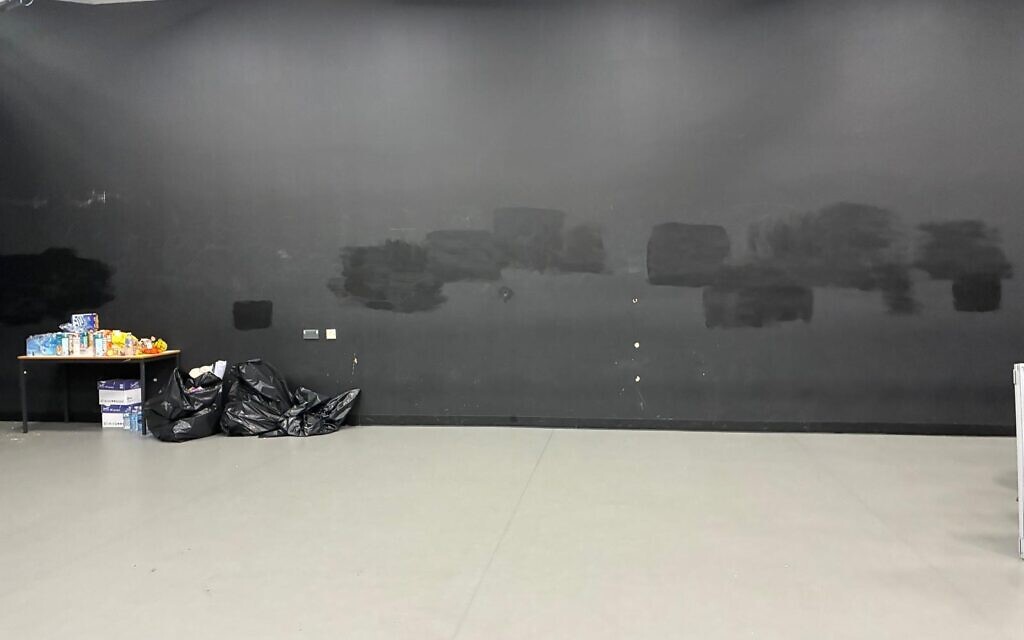 Swastika graffiti covered up by paint at Hendon School. Tuesday 28th April 2026