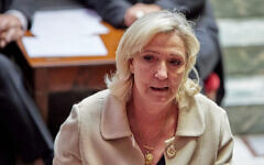 President of the Rassemblement National parliamentary group, Marine Le Pen, attends a session of questions to the government at the National Assembly, France's lower house of parliament, in Paris on April 14, 2026. (Adnan Farzat/NurPhoto) President of the Rassemblement National parliamentary group, Marine Le Pen, attends a session of questions to the government at the National Assembly, France's lower house of parliament, in Paris on April 14, 2026. (Adnan Farzat/NurPhoto)