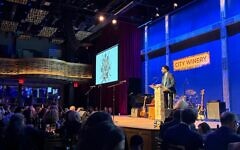 New York City Mayor Zohran Mamdani speaks during a Passover seder in Manhattan on March 30, 2026. (Jewish Telegraphic Agency) New York City Mayor Zohran Mamdani speaks during a Passover seder in Manhattan on March 30, 2026. (Jewish Telegraphic Agency)