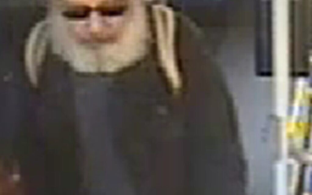 Handout CCTV image dated 25/04/26 issued by Sussex Police of a man believed to be connected to an alleged antisemitic hate crime on a bus last month.