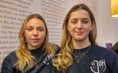 Mili Li Rabinovich (left) and Lia Gutmann of the Austrian Union of Jewish Students (JöH), who said their Eurovision screening in Vienna required heavy police protection amid growing antisemitism concerns. Credit: Media Oriente Mili Li Rabinovich (left) and Lia Gutmann of the Austrian Union of Jewish Students (JöH), who said their Eurovision screening in Vienna required heavy police protection amid growing antisemitism concerns. Credit: Media Oriente