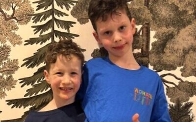 Nate Zilberkweit Lewy (right) wearing ADHAA clothing, the neurodiversity-focused brand he launched to promote positive perceptions of ADHD.