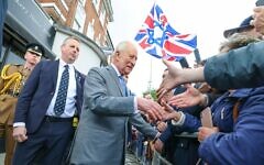 King Charles III during his visit to Golders Green, London, to show solidarity with the Jewish community. The visit comes after a series of antisemitic attacks, including the recent knife attack in the area. Picture date: Thursday May 14, 2026.