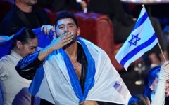 Israeli entrant Noam Bettan spent the latter moments of the voting sequence in first place Israeli entrant Noam Bettan spent the latter moments of the voting sequence in first place