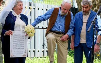 Newly married 92- year old couple Michael and Tamara Gorny Pic: JCC Kyiv