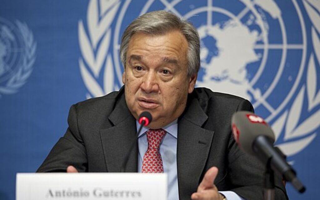 UN Secretary General, Antonio Guterres. Photo: Wikipedia