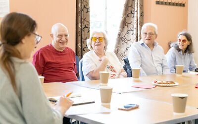Older adults at a Jewish Blind & Disabled support session. The charity is raising awareness about diabetes risks in the Jewish community. Credit: JBD
