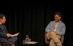 Hen Mazzig in conversation with Justin Cohen. Photo Credit: Leora Jesner Hen Mazzig in conversation with Justin Cohen. Photo Credit: Leora Jesner