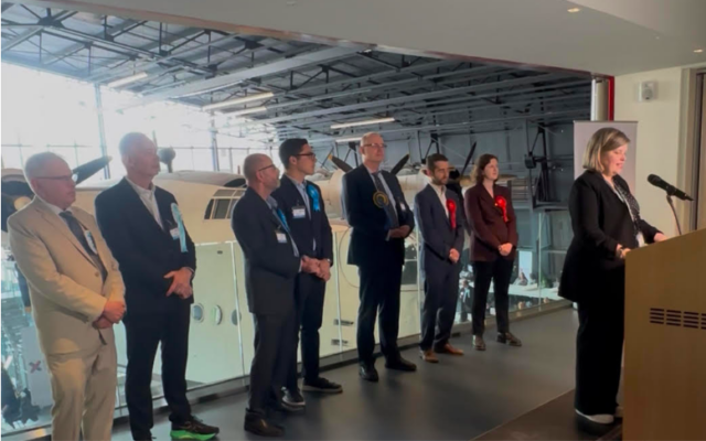 Whetstone result announcement at the RAF Hendon museum