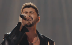 Noam Bettan on stage during the Eurovision song contest semi final (Eurovision song contest) Noam Bettan on stage during the Eurovision song contest semi final (Eurovision song contest)