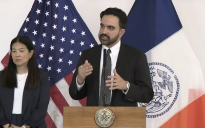 New York City Mayor Zohran Mamdani responds to questions about his office's Nakba Day video during a press conference in the Bronx, 18 May, 2026. (Screenshot)