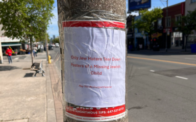 After posters of a missing Jewish girl in Toronto were ripped down, signs were put up to replace them