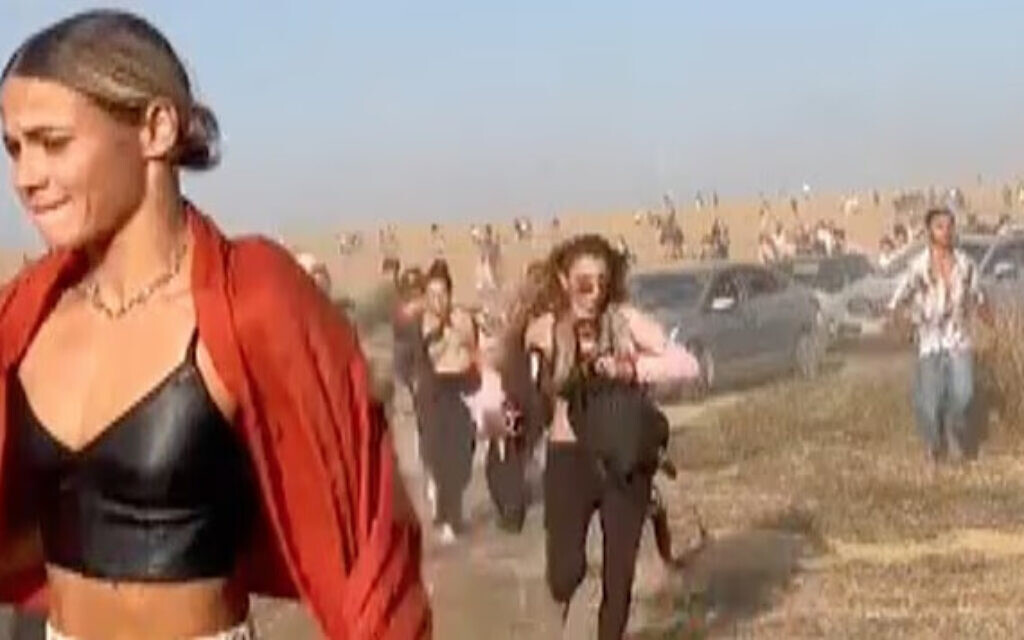 Fleeing the Nova Festival Massacre, 7 October 2023