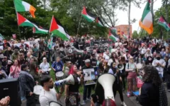 Protests outside Woolwich Crown Ct as four Palestine Action activists jailed
Pic Yui Mok/PA Wire Protests outside Woolwich Crown Ct as four Palestine Action activists jailed
Pic Yui Mok/PA Wire