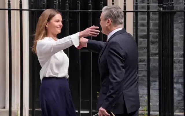 Keir Starmer with wife Victoria after delivering emotional resignation speech
Pic PA