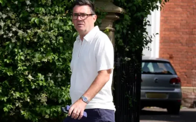 Andy Burnham outside his house in Warrington, Cheshire. Picture date: Thursday June 25, 2026. Pic: PA