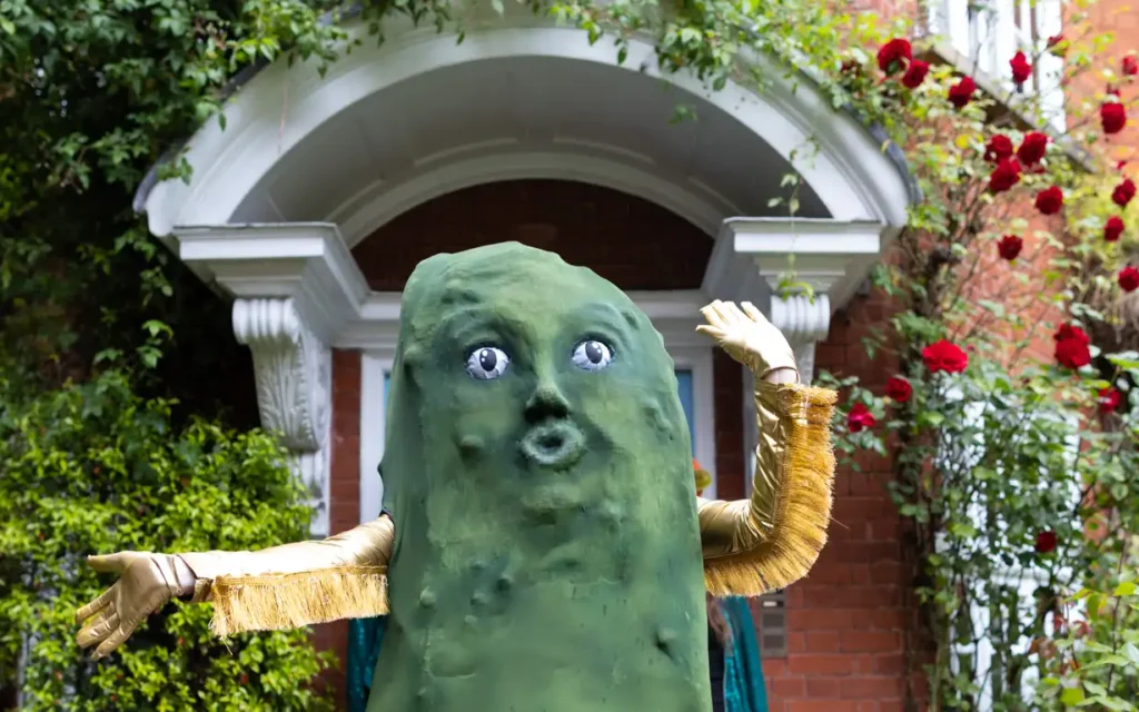 Mr Pickle, the mascot of Jewish Culture Month. Photo Credit: Board of Deputies of British Jews