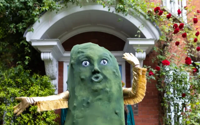 Mr Pickle, the mascot of Jewish Culture Month. Photo Credit: Board of Deputies of British Jews