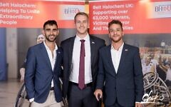 Beit Halochem veterans Ido, Zwi and Eytan Fassberg-Yaffe at Beit Halochem UK’s annual dinner, where more than £2 million was raised to support rehabilitation and PTSD services for injured Israeli veterans Beit Halochem veterans Ido, Zwi and Eytan Fassberg-Yaffe at Beit Halochem UK’s annual dinner, where more than £2 million was raised to support rehabilitation and PTSD services for injured Israeli veterans