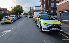 Police in Golders Green after attempted arson attack in early hours of Tuesday 2nd June 2026. Pic: Shomrim Police in Golders Green after attempted arson attack in early hours of Tuesday 2nd June 2026. Pic: Shomrim