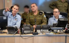 IDF Chief of Staff Lt. Gen Eyal Zamir (center) monitors Israeli strikes on Iran from the IAF war room on June 8, 2026. (IDF) IDF Chief of Staff Lt. Gen Eyal Zamir (center) monitors Israeli strikes on Iran from the IAF war room on June 8, 2026. (IDF)