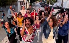 Ben Perry centre with his family and neighbours dancing to La La Land between sirens Ben Perry centre with his family and neighbours dancing to La La Land between sirens