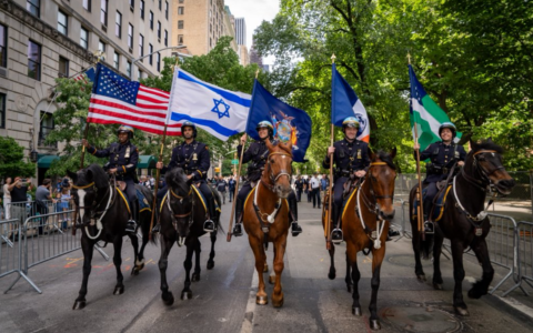 Mounted police at the annual event (Credit: Twitter/@NYPDPC)