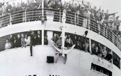 The Empire Windrush carrying Caribbean passengers to Britain in 1948, a journey that became a defining moment in modern British history. The Empire Windrush carrying Caribbean passengers to Britain in 1948, a journey that became a defining moment in modern British history.