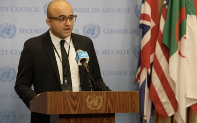 Jonathan Harounoff, who will step down as Israel’s international spokesman to the United Nations on 1 July.