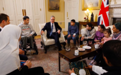 Keir Starmer meets with some of the sick Gazan children evacuated to the UK last year