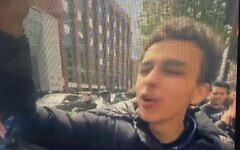 Muhammed Rachid outside the East London Mosque in Whitechapel. Credit: Social media/X screenshot Muhammed Rachid outside the East London Mosque in Whitechapel. Credit: Social media/X screenshot