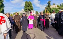 Our Lady of Mount Carmel parade in Haifa, with priests and other faith leaers, near the Bahai Shrine and gardens. Our Lady of Mount Carmel parade in Haifa, with priests and other faith leaers, near the Bahai Shrine and gardens.
