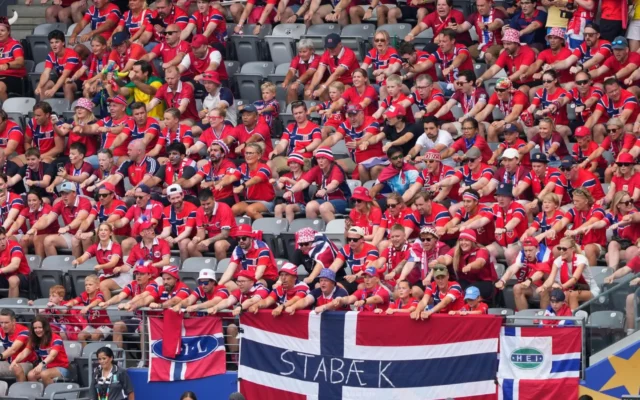 Crowd at Norway vs Brazil match