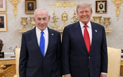 U.S. President Donald Trump meets Israeli Prime Minister Benjamin Netanyahu at White House in Washington, D.C., July 28, 2026. (Maâayan Toaf (GPO)/Handout