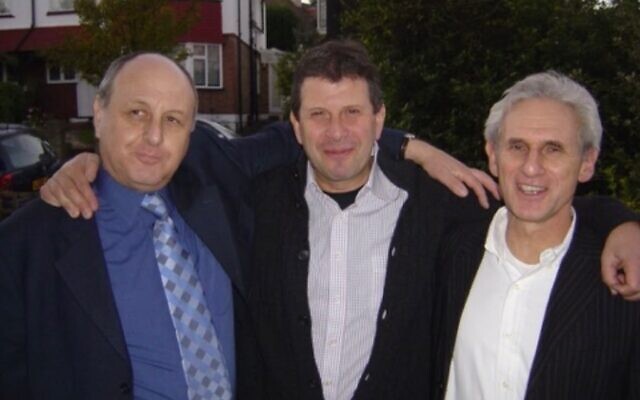 Victor Levinson (left), Alex Brummer (centre) and Jonathan Metliss at Brummer's daughter Jessica's engagement in 2004.